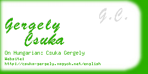 gergely csuka business card